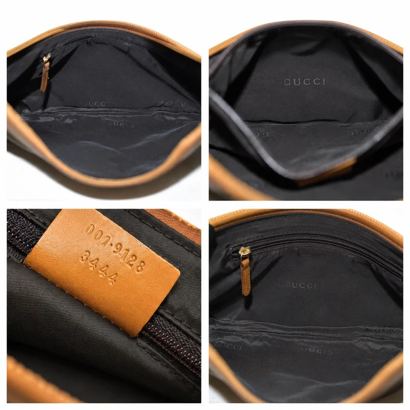 Vintage Gucci Hobo Schoudertas Bruin/Groen – Inclusief Dustbag – foto 6