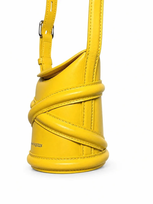 Alexander McQueen Gele leren crossbody – foto 2