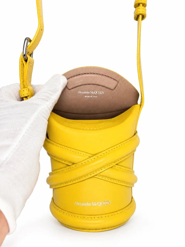 Alexander McQueen Gele leren crossbody – foto 6