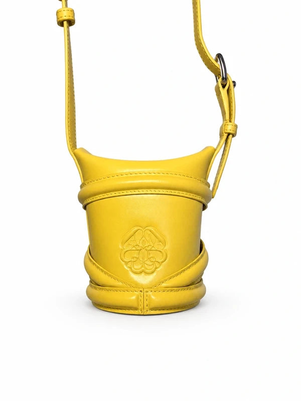 Alexander McQueen Gele leren crossbody – foto 3