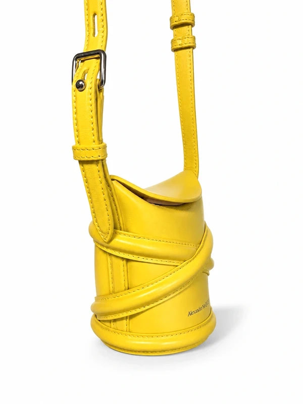Alexander McQueen Gele leren crossbody – foto 4